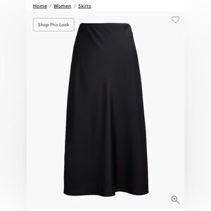 J. Crew Satin Midi Skirt